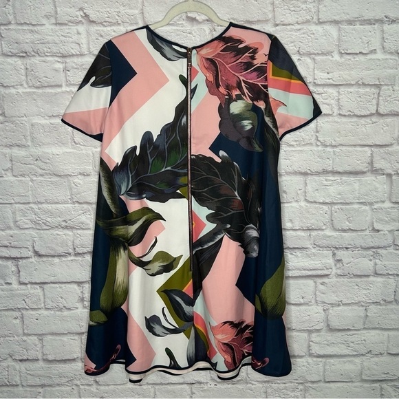 Ted Baker London Pink and Green Floral Mini Dress - Picture 8 of 15